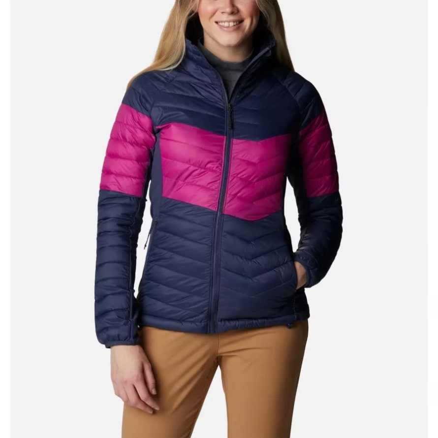 Nocturnal/Wild Fuchsia Women's Powder Pass Down Jacket Columbia