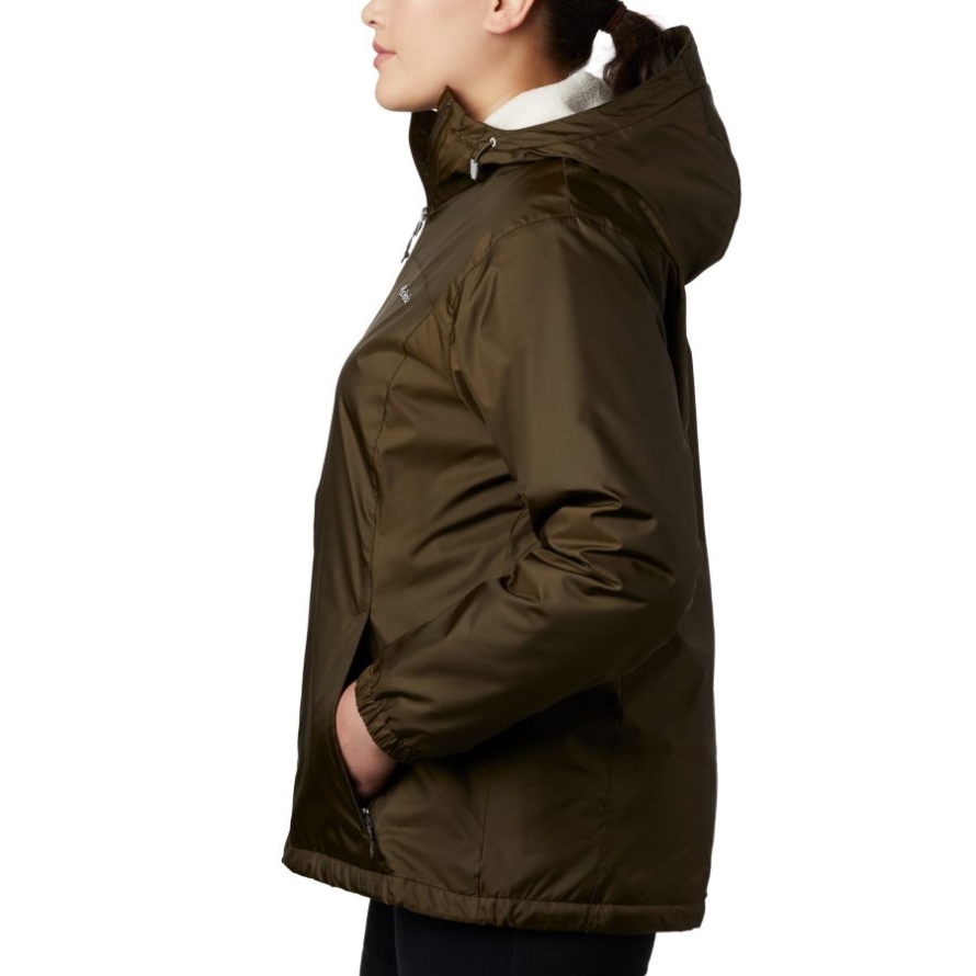 Olive Green Women's Switchback Sherpa Lined Jacket Plus Size Columbia