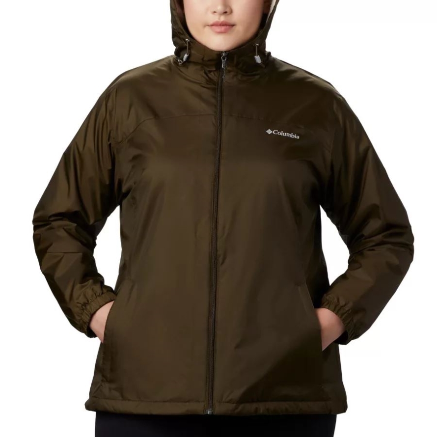 Olive Green Women's Switchback Sherpa Lined Jacket Plus Size Columbia