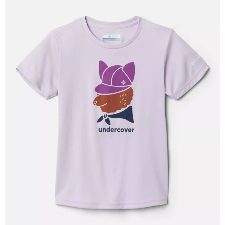 Pale Lilac Foxy Undercover Columbia Girls' Petit Pond Technical Graphic T-Shirt