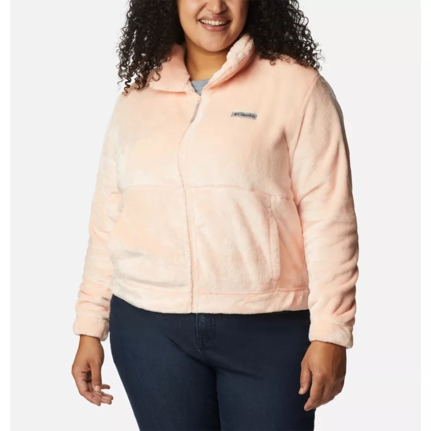 Peach Blossom Columbia Brand Women's Fireside Full Zip Jacket Plus Size