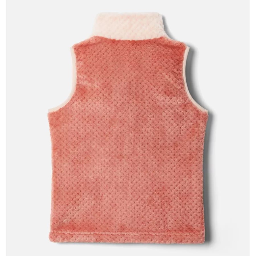 Peach Blossom/Dark Coral Columbia Girls' Fire Side Sherpa Vest