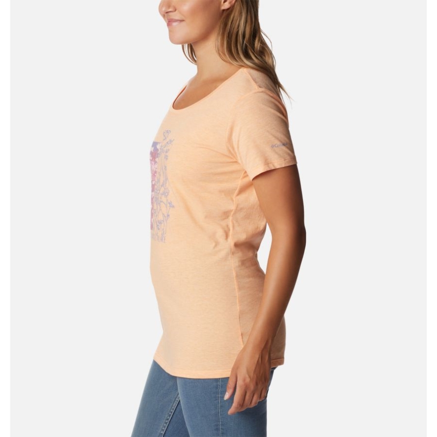 Peach Hthr/Find your Wild Graphic Columbia Women's Daisy Days Graphic T-Shirt