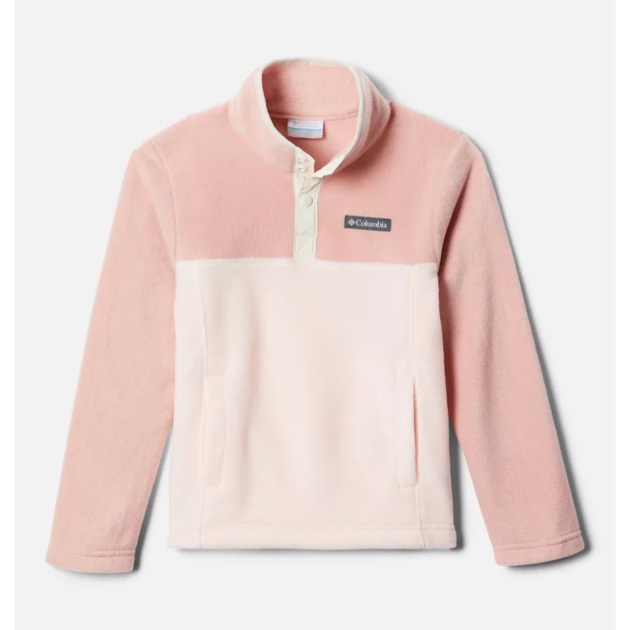 Peach Quartz/Faux Pink Columbia Boys' Steens Mountain1/4 Snap Fleece Pull-Over