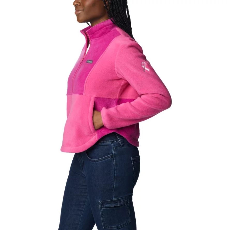 Pink Ice/Wild Fuchsia Columbia Women's Tested Tough In Pink Colorblock Full Zip Fleece Jacket