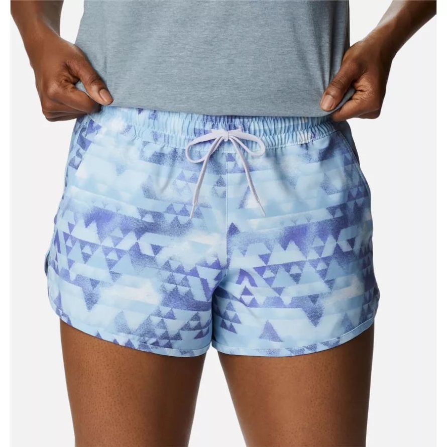 Purple Lotus/Distant Peaks Columbia Women's Bogata Bay Stretch Printed Shorts