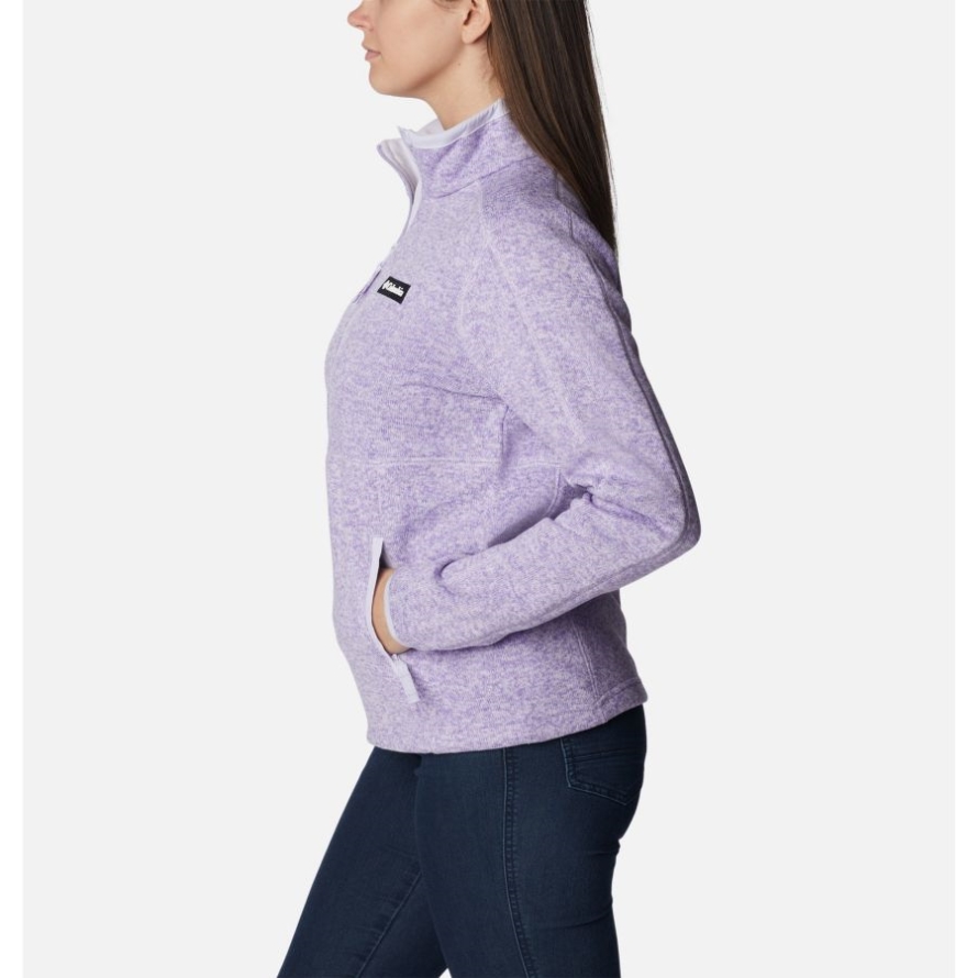 Purple Tint/Heather Women's Sweater Weather Full Zip Jacket Columbia