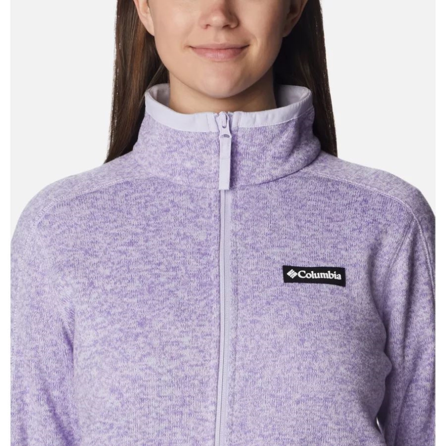 Purple Tint/Heather Women's Sweater Weather Full Zip Jacket Columbia