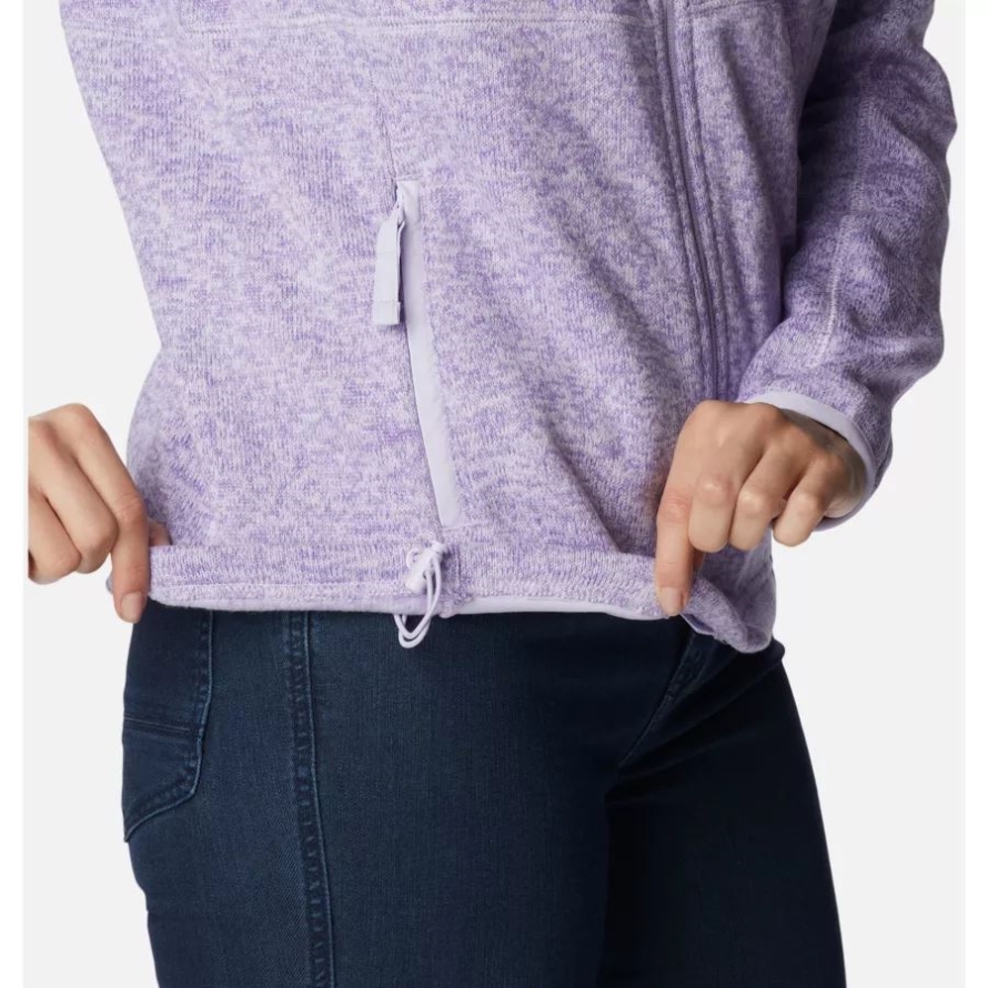 Purple Tint/Heather Women's Sweater Weather Full Zip Jacket Columbia