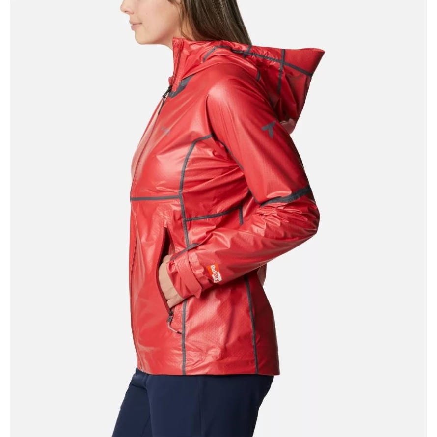 Red Hibiscus Columbia Women's OutDry Extreme Mesh Shell Jacket
