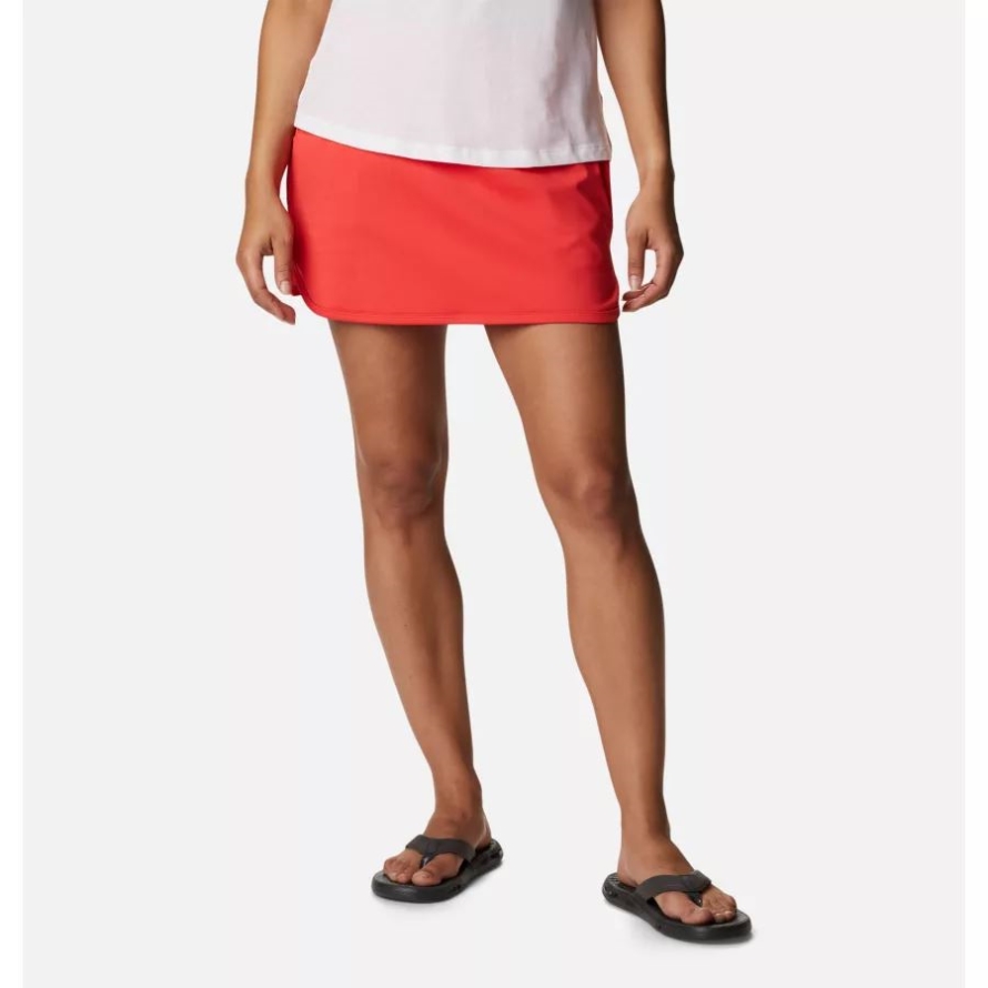 Red Hibiscus Columbia Women's Sandy Creek Stretch Skort