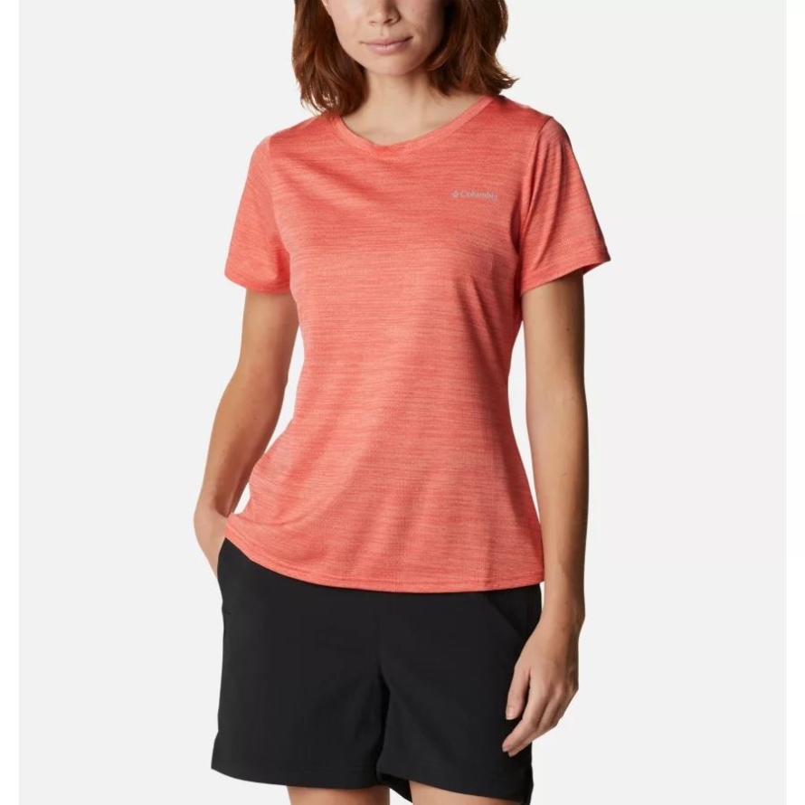 Red Hibiscus Heather Women's Alpine Chill Zero Technical T-Shirt Columbia