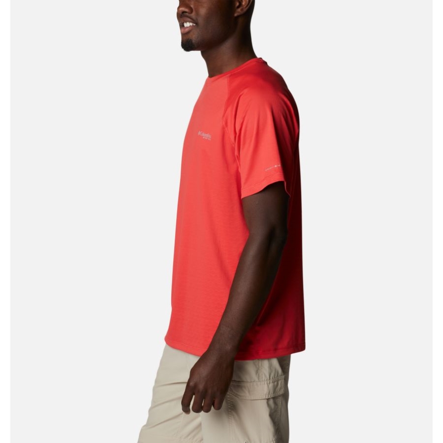 Red Hibiscus Men's PFG Zero Rules Ice Short Sleeve Shirt Columbia