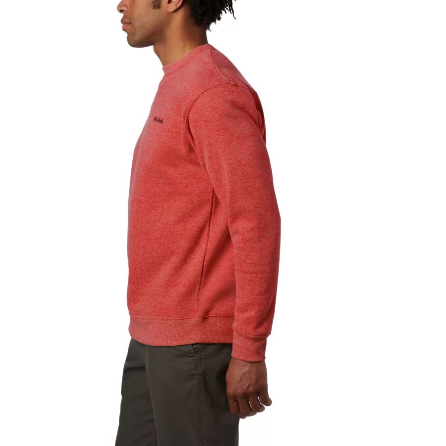 Red Jasper Heather Men's Hart Mountain II Crew Sweatshirt Tall Columbia