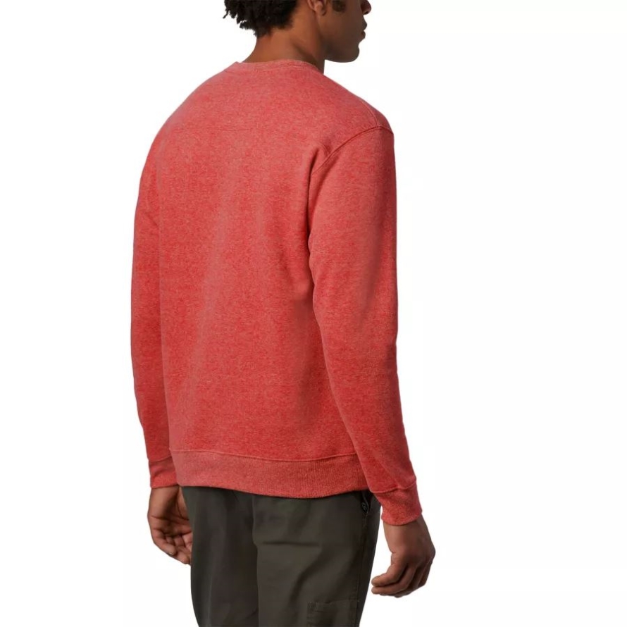 Red Jasper Heather Men's Hart Mountain II Crew Sweatshirt Tall Columbia