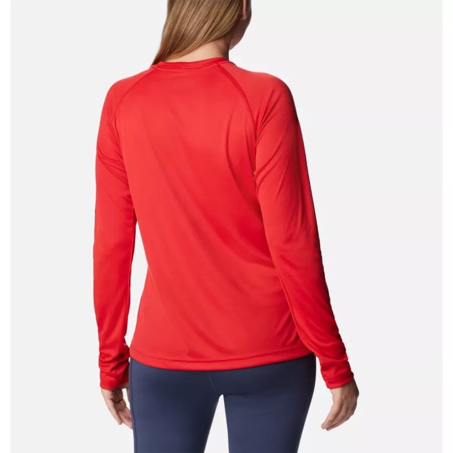 Red Lily/Nocturnal Logo Women's Fork Stream Long Sleeve Shirt Columbia