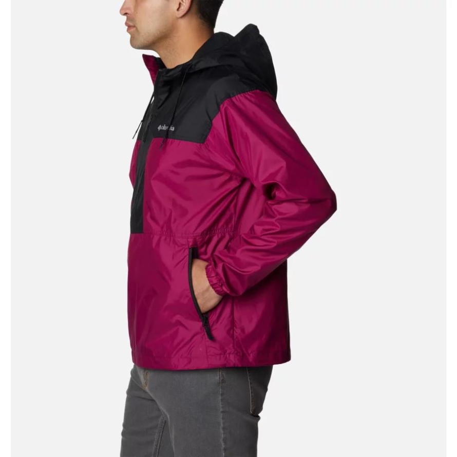 Red Onion/Black Columbia Men's Flash Challenger Anorak Jacket