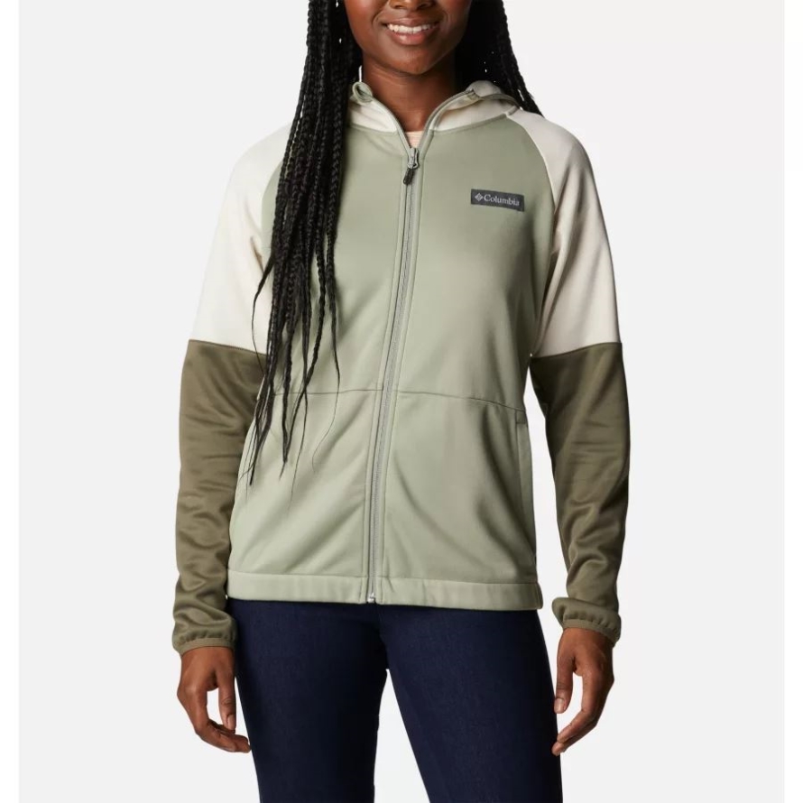 Safari/Chalk/Stone Green Women's Windgates Full-Zip Hoodie Columbia