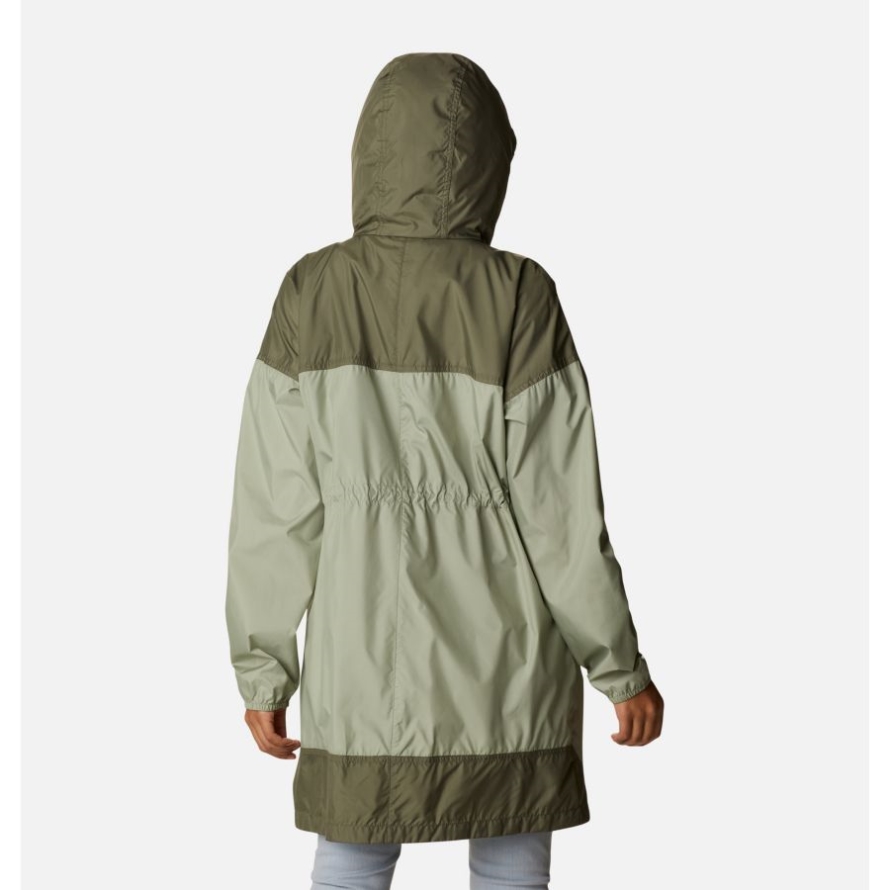 Safari/Stone Green Columbia Women's Flash Challenger Long Windbreaker Jacket