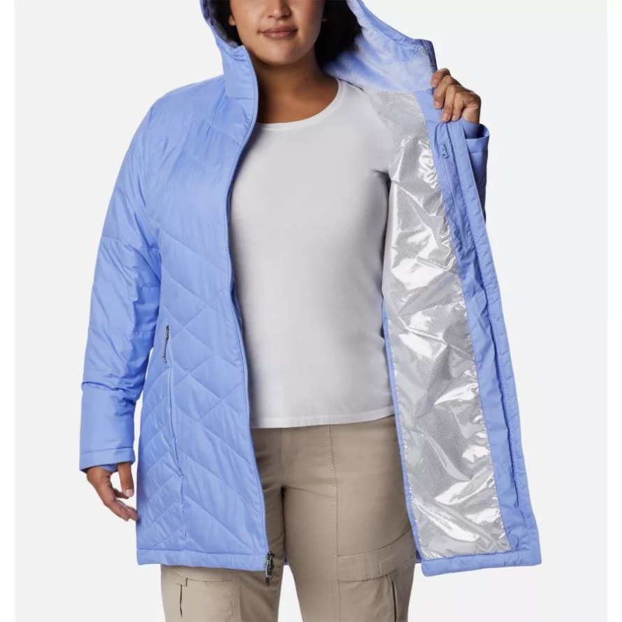 Serenity Columbia Women's Heavenly Long Hooded Jacket Plus Size
