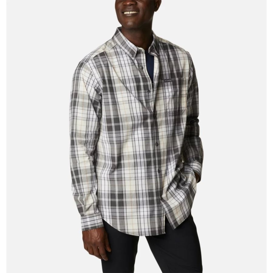 Shark Multi Plaid Columbia Men's Rapid Rivers II Long Sleeve Shirt Tall
