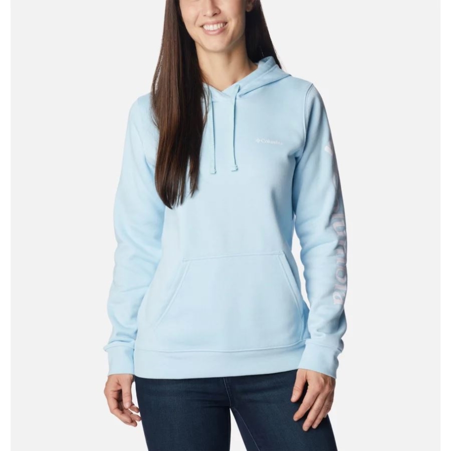 Spring Blue/White Logo Women's Columbia Trek Graphic Hoodie Columbia