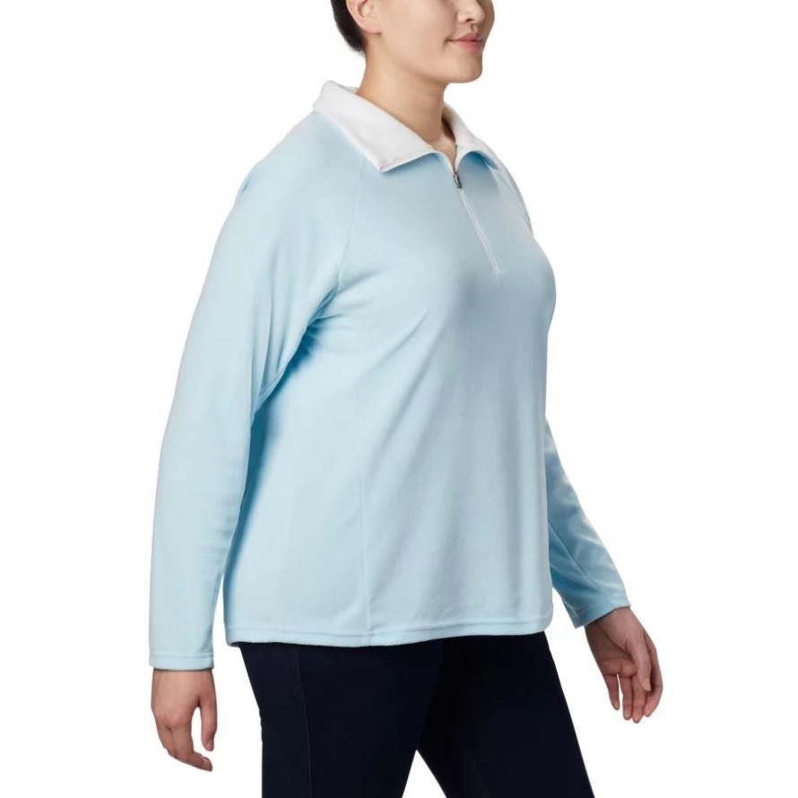 Spring Blue Women's Glacial IV 1/2 Zip Plus Size Columbia