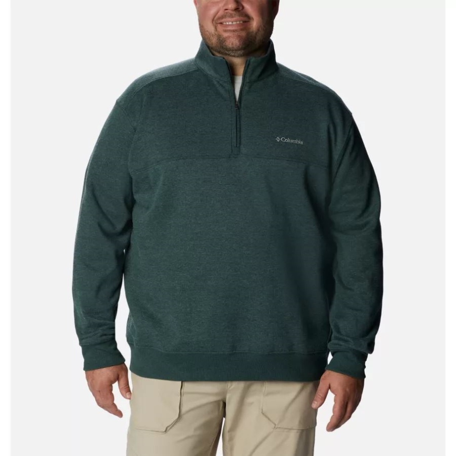 Spruce Heather Columbia Men's Hart Mountain II Half Zip Sweatshirt Big