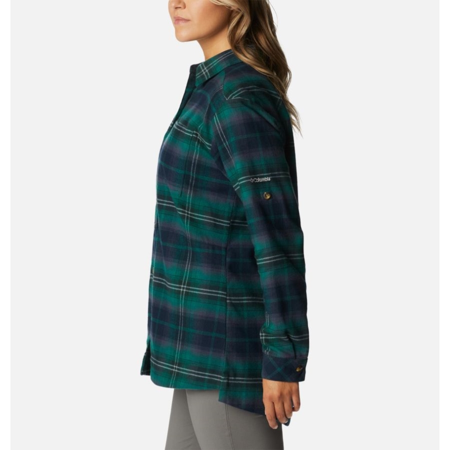 Spruce Multi Tartan Women's Holly Hideaway Flannel Shirt Columbia