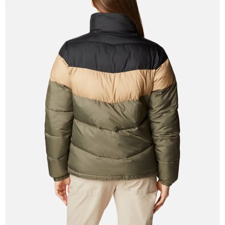 Stone Green/Beach/Black Columbia Women's Puffect Colourblock Puffer Jacket