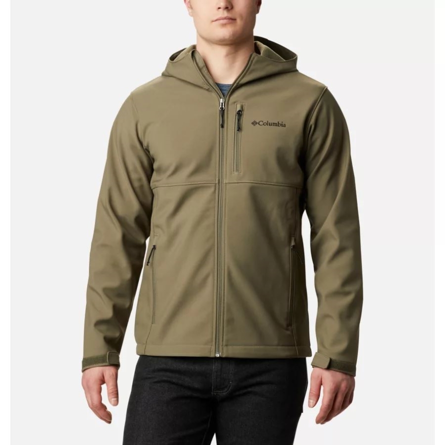 Stone Green Columbia Men's Ascender Hooded Softshell Jacket