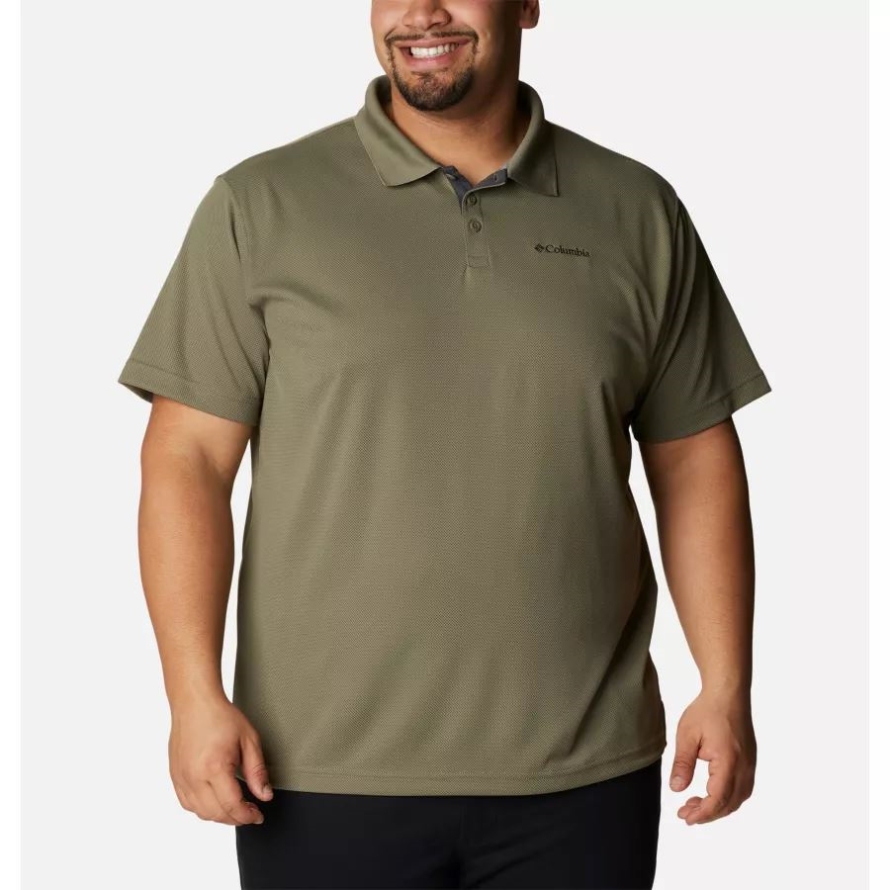 Stone Green Columbia Men's Utilizer Polo Shirt Big