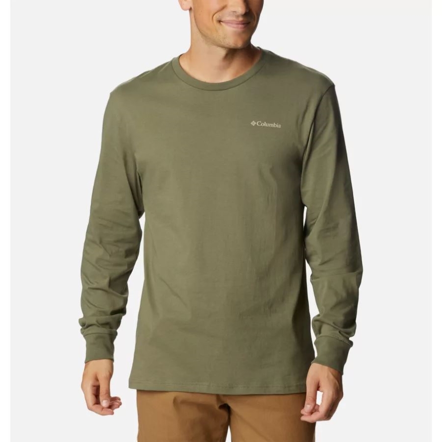 Stone Green/Outdoor Park Columbia Men's Cades Cove Long Sleeve T-Shirt