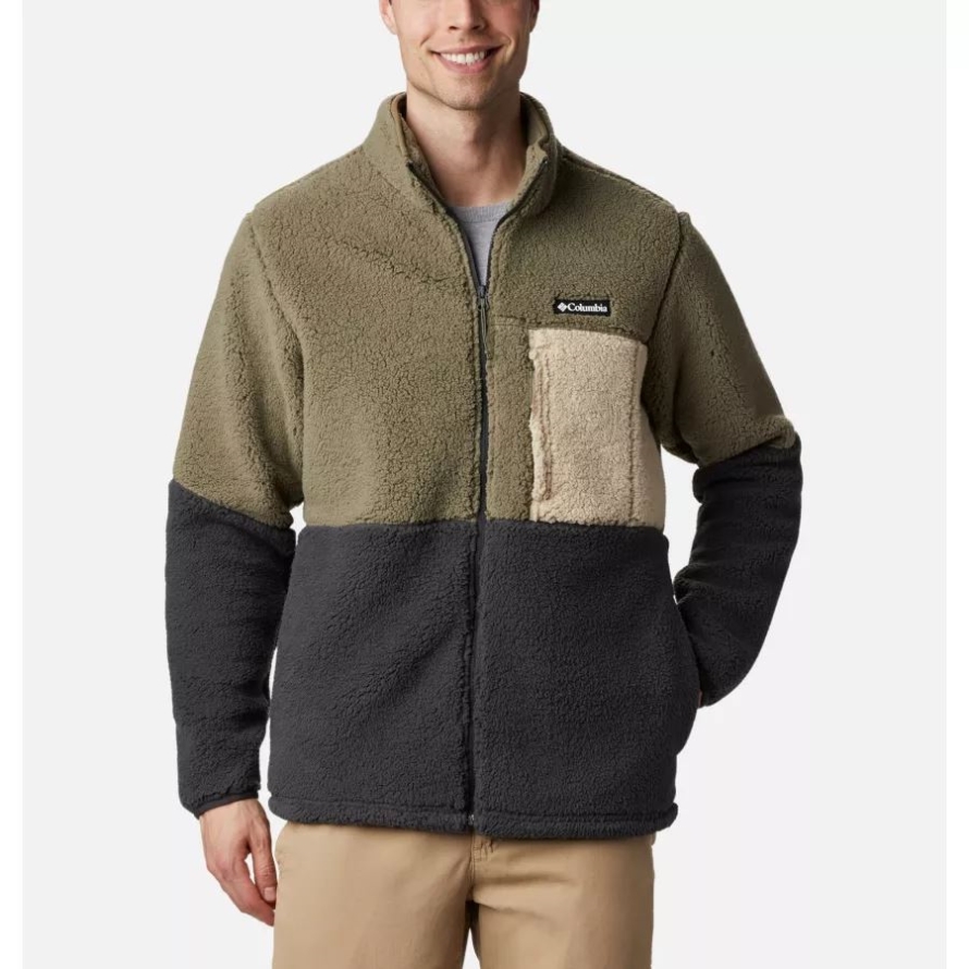 Stone Green/Shark/Ancient Fossil Columbia Men's Mountainside Heavyweight Fleece Jacket
