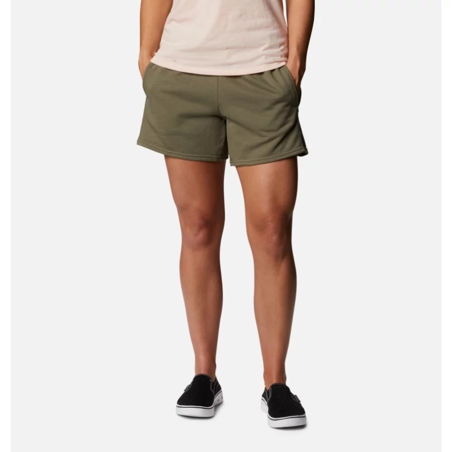 Stone Green Women's Logo II French Terry Shorts Columbia
