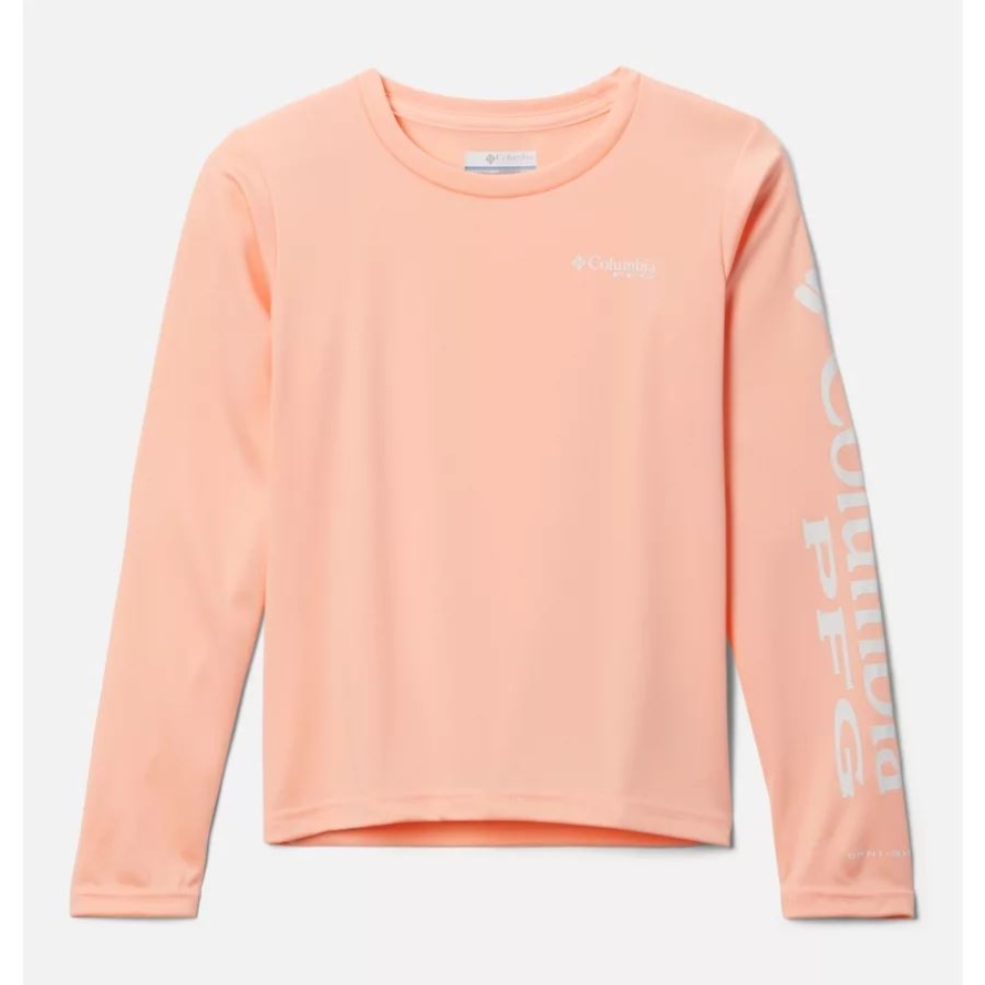 Tiki Pink Columbia Girls PFG Tidal Long Sleeve T-Shirt