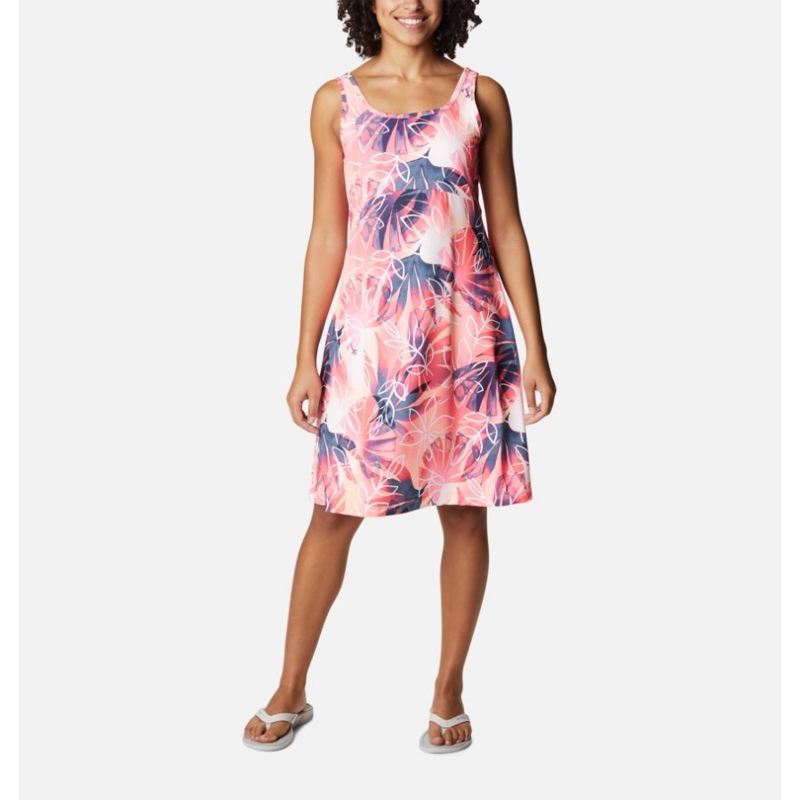 Tiki Pink/Shady Coves Print Women's PFG Freezer III Dress Columbia