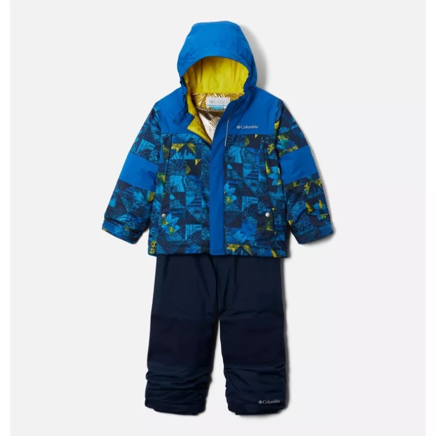 Toddler Mighty Mogul Omni-Heat Infinity Insulated Set Bright Indigo Kaleidoscope/Brt Indigo Columbia