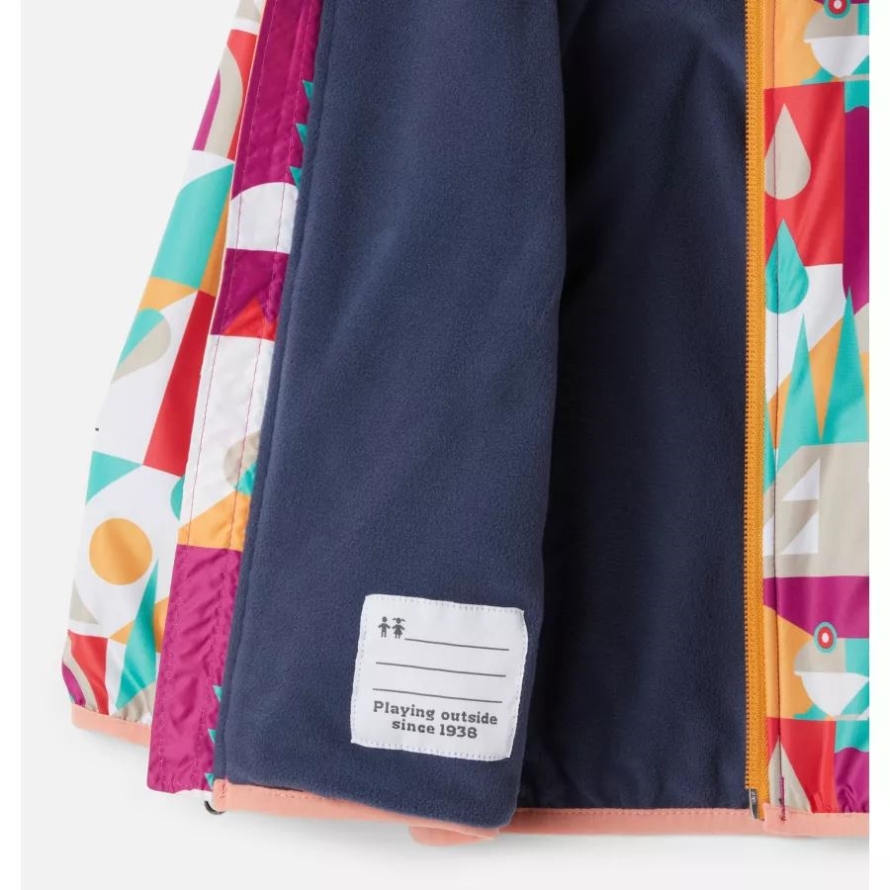 Toddler Mini Pixel Grabber II Wind Jacket Columbia Wild Fuchsia Summer Escape