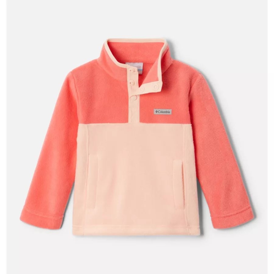 Toddler Steens Mtn Quarter Snap Fleece Pullover Peach Blossom/Blush Pink Columbia