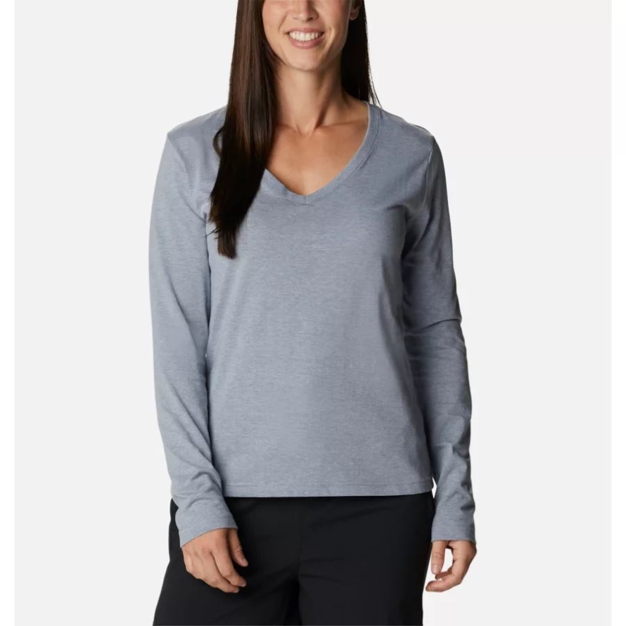 Tradewinds Grey Heather Columbia Women's Sapphire Point Long Sleeve Shirt
