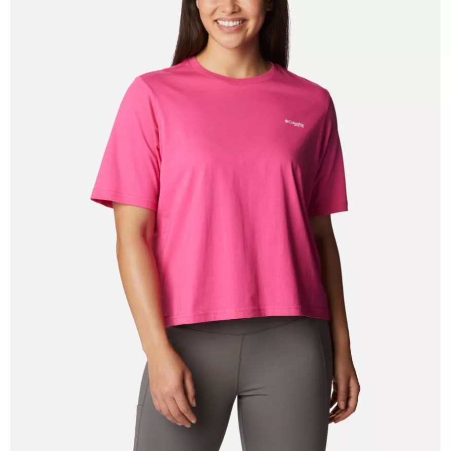 Ultra Pink/Fish Star Marlin Graphic Women's PFG Bramley Bay Relaxed Tee Columbia