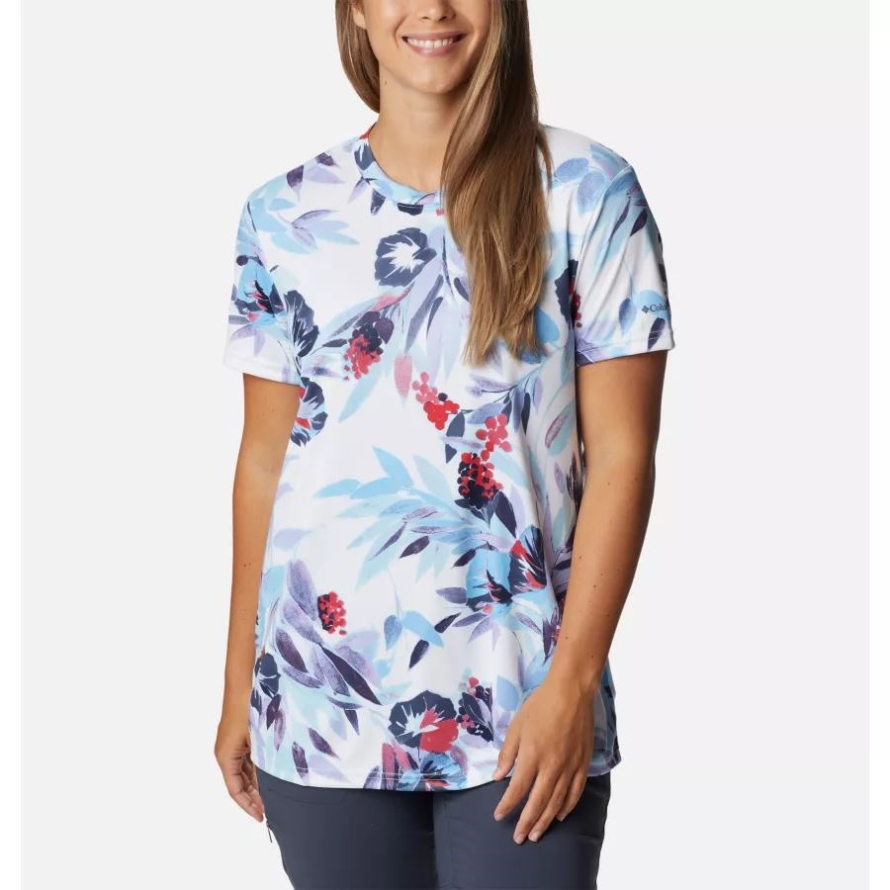 Vista Blue/Wisterian Women's Fork Stream T-Shirt Columbia