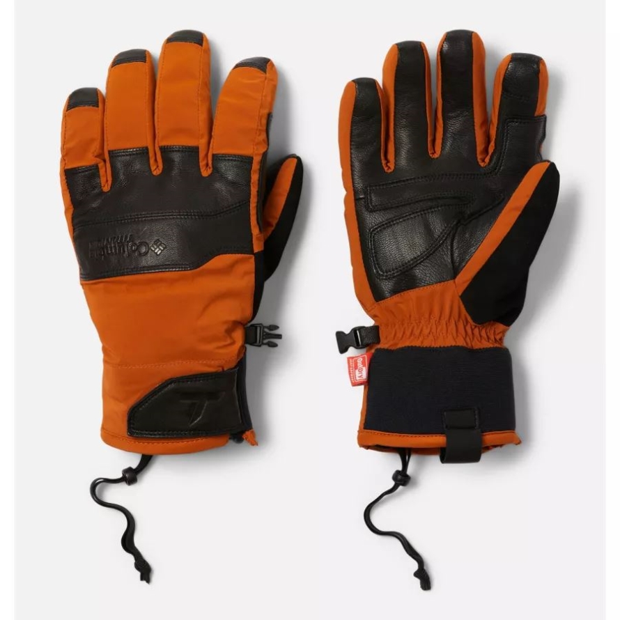 Warm Copper/Black Columbia Men's Peak Pursuit Gloves