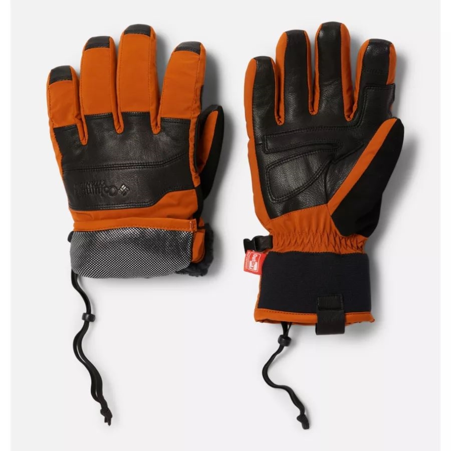 Warm Copper/Black Columbia Men's Peak Pursuit Gloves