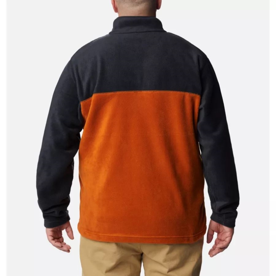 Warm Copper/Black Columbia Men's Steens Mountain Half Snap Fleece Pullover Big