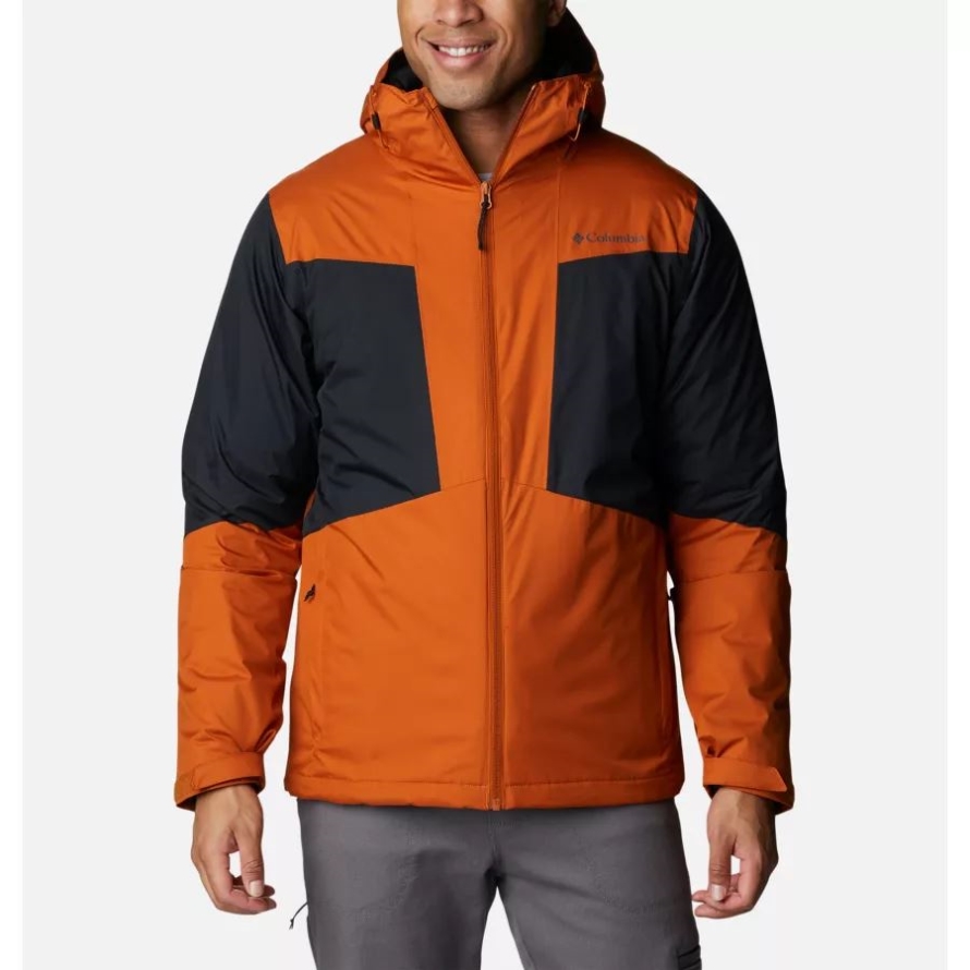 Warm Copper/Black Columbia Men's Wallowa Park Interchange Jacket