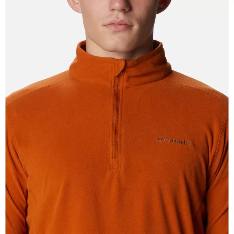 Warm Copper Columbia Men's Klamath Range II Half Zip Fleece Pullover