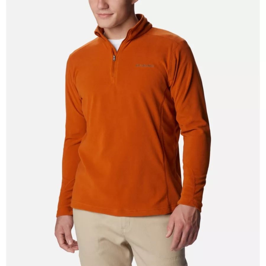 Warm Copper Columbia Men's Klamath Range II Half Zip Fleece Pullover