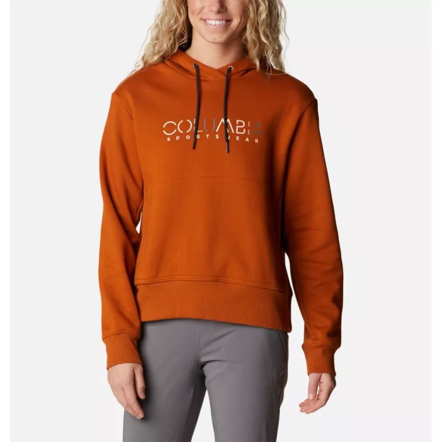 Warm Copper/Columbia Stencil Women's Columbia Lodge Hoodie Columbia
